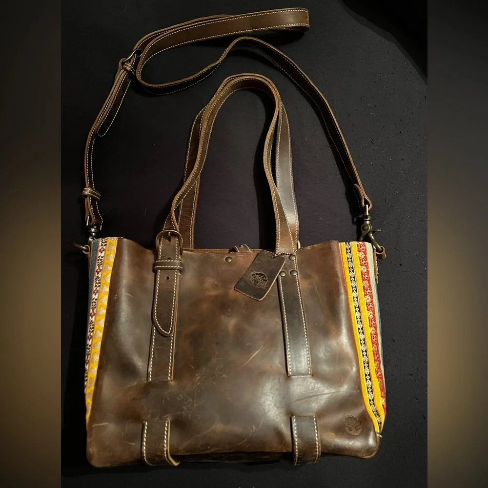 Oak River Mini Chocolate Market Tote - Picture 2 of 6